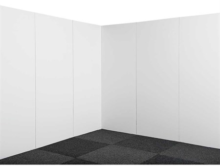 Trävägg, 0,5x2,5m, vit